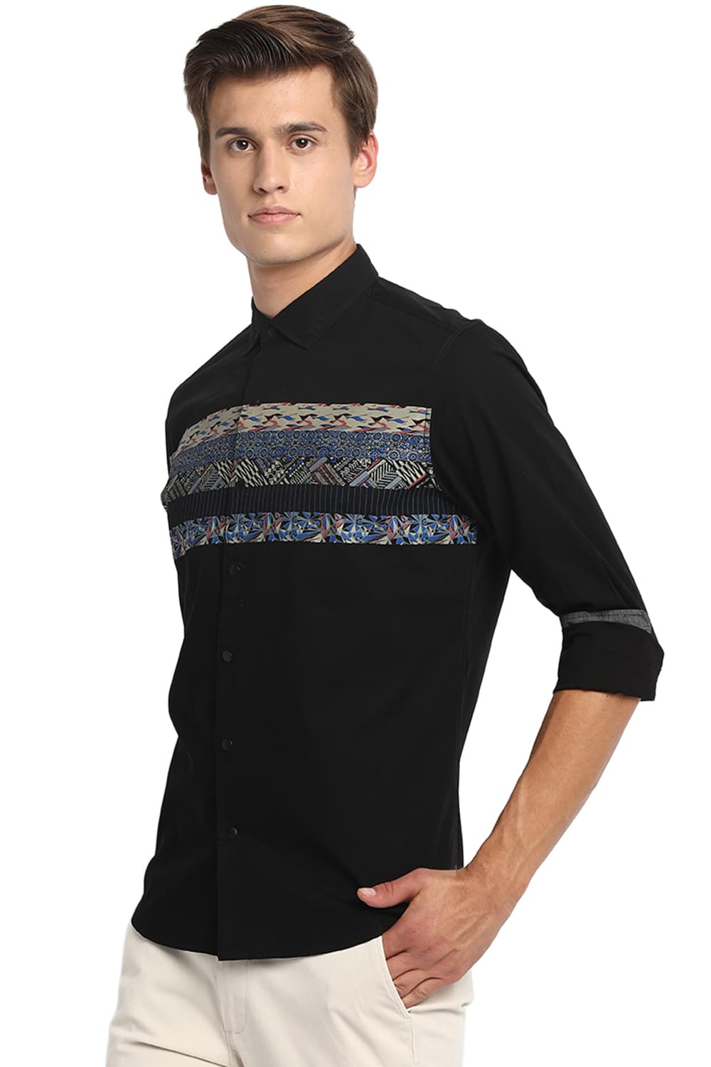 BASICS SLIM FIT STRETCH SHIRT