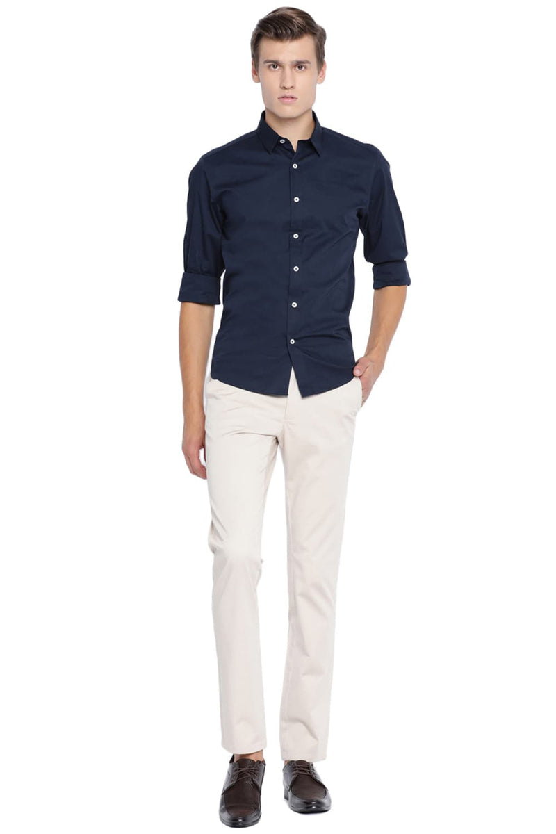 BASICS SLIM FIT STRETCH SHIRT