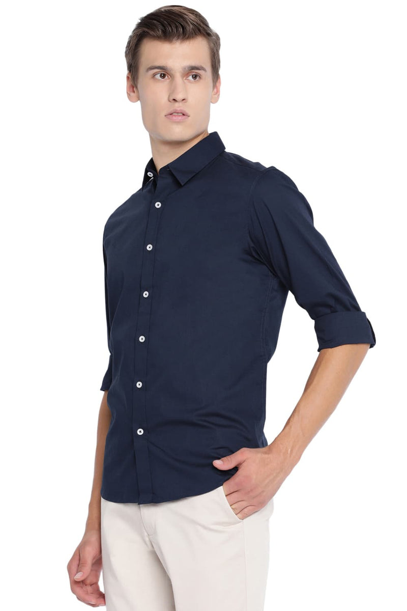 BASICS SLIM FIT STRETCH SHIRT