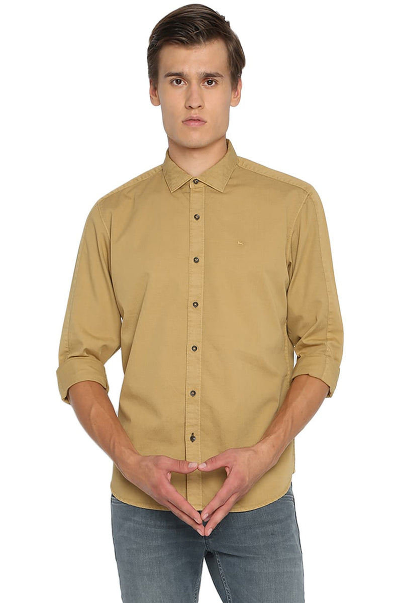 BASICS SLIM FIT DOBBY SHIRT