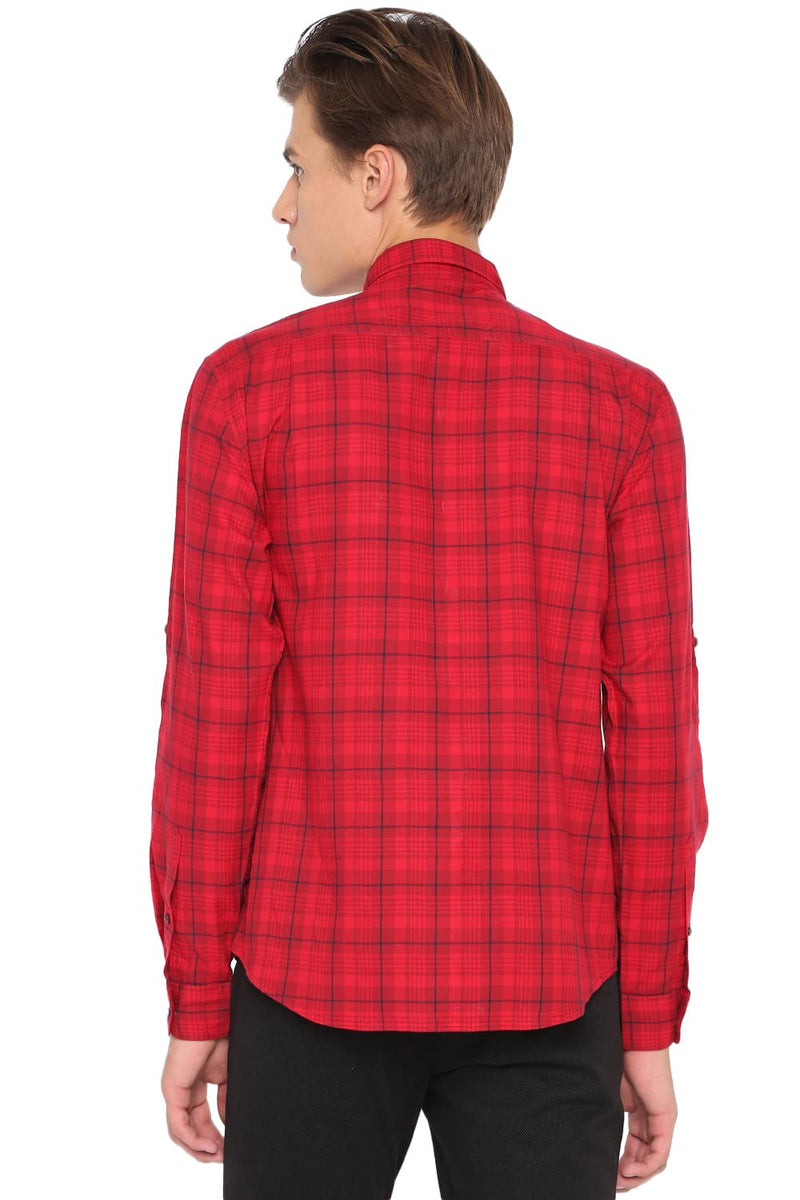 BASICS SLIM FIT CHECKS SHIRT