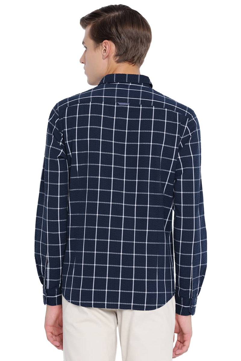 BASICS SLIM FIT CHECKS SHIRT