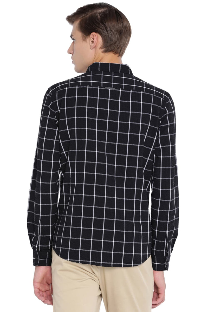 BASICS SLIM FIT CHECKS SHIRT