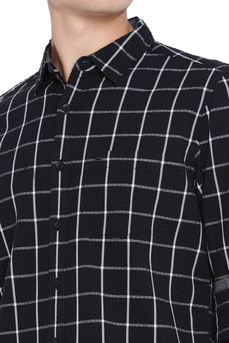 BASICS SLIM FIT CHECKS SHIRT