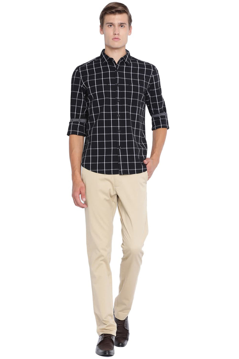 BASICS SLIM FIT CHECKS SHIRT