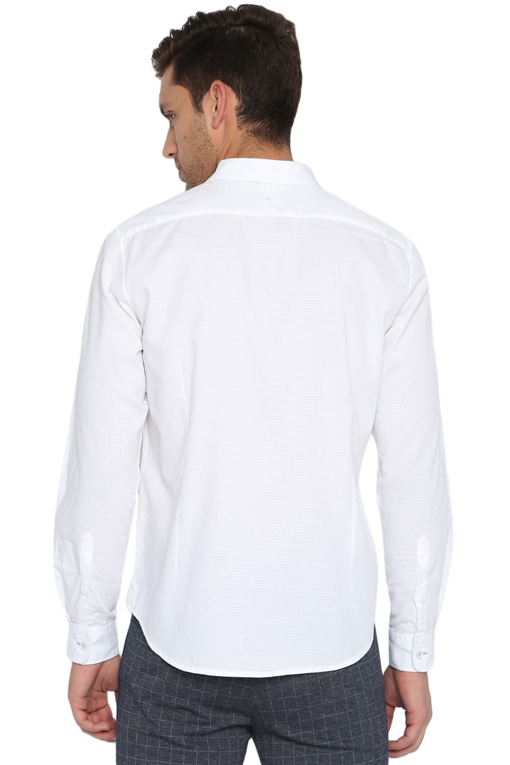 BASICS SLIM FIT DOBBY SHIRT