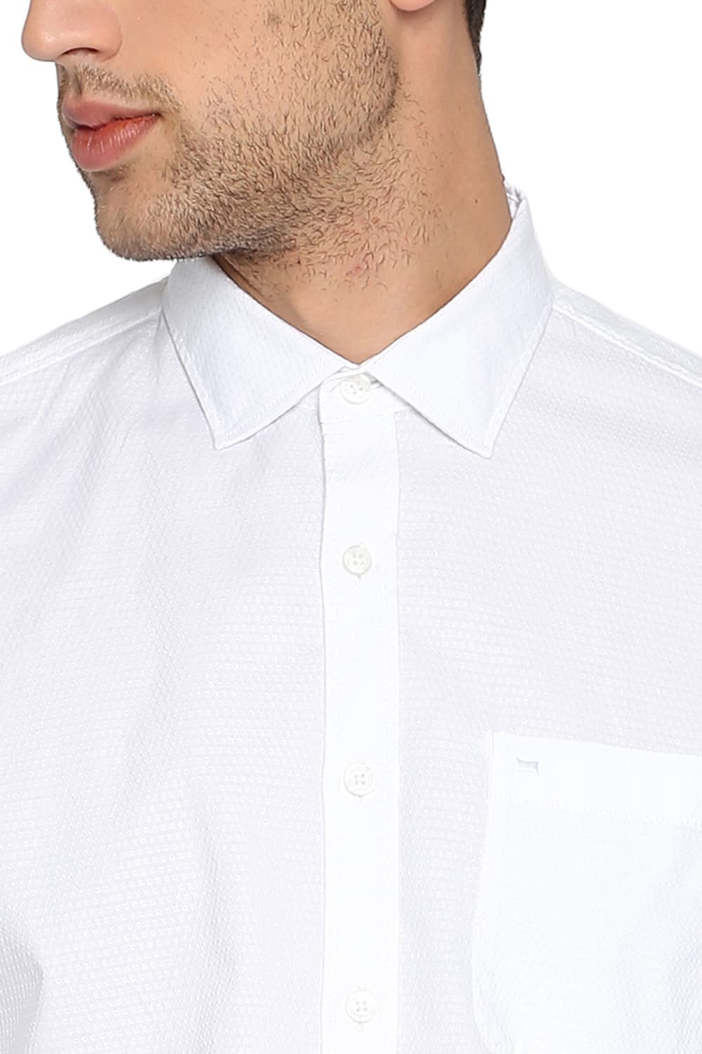 BASICS SLIM FIT DOBBY SHIRT