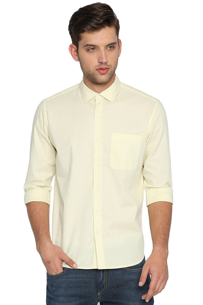 BASICS SLIM FIT DOBBY SHIRT