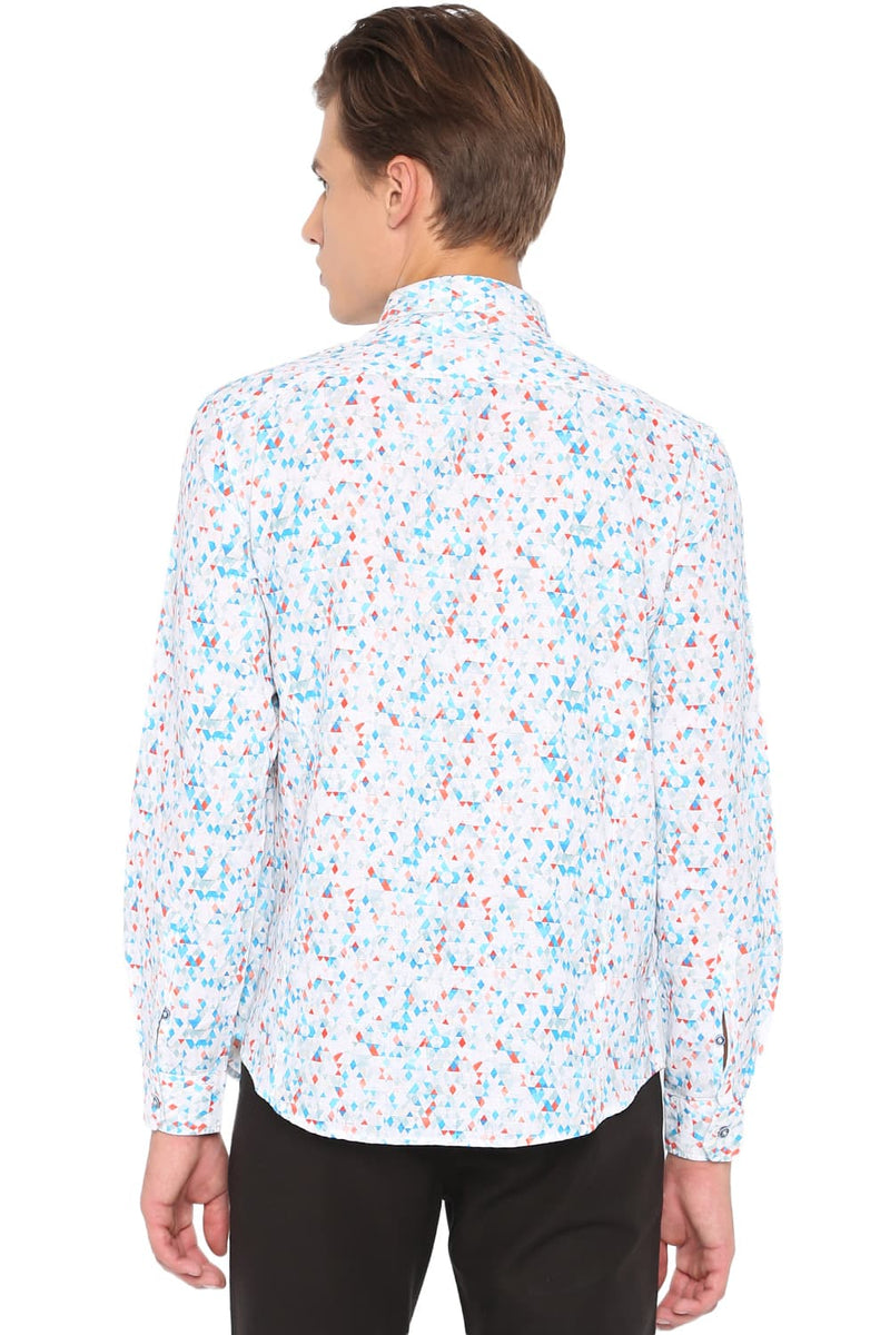 BASICS SLIM FIT PRINTED SHIRT