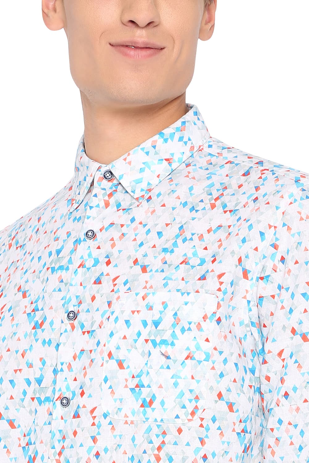 BASICS SLIM FIT PRINTED SHIRT