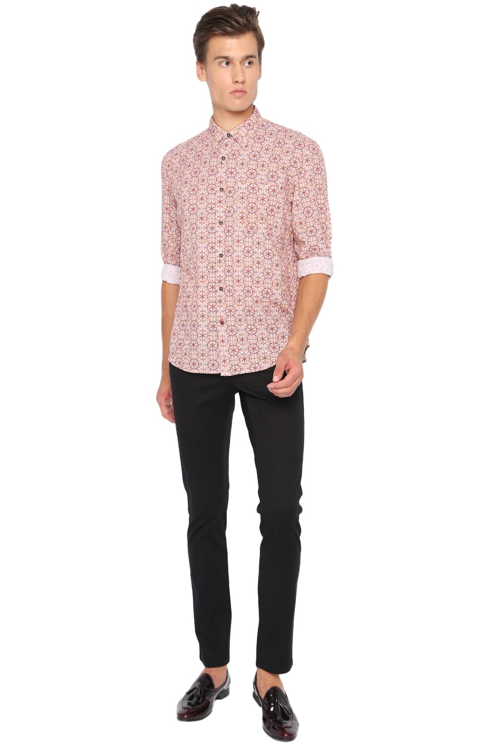 BASICS SLIM FIT PRINTED SHIRT