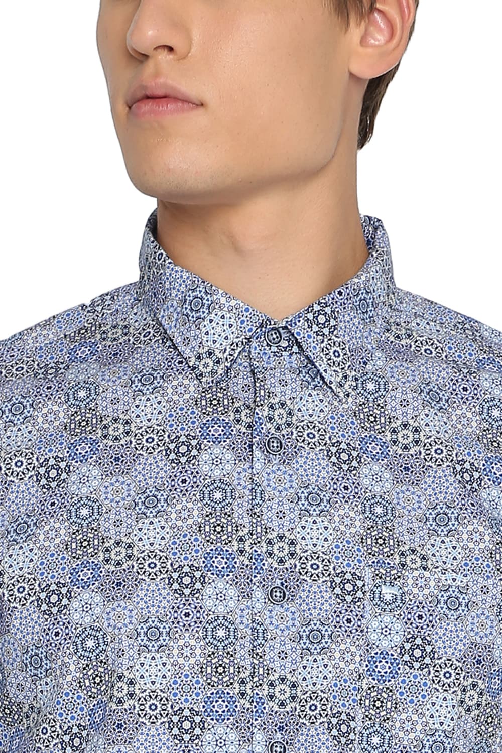 BASICS SLIM FIT PRINTED SHIRT