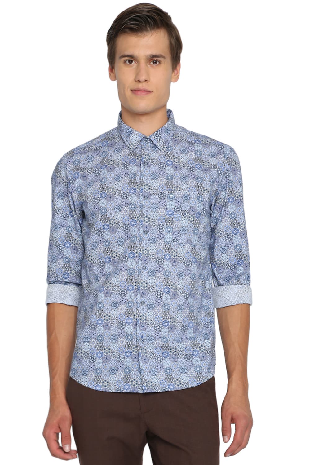 BASICS SLIM FIT PRINTED SHIRT