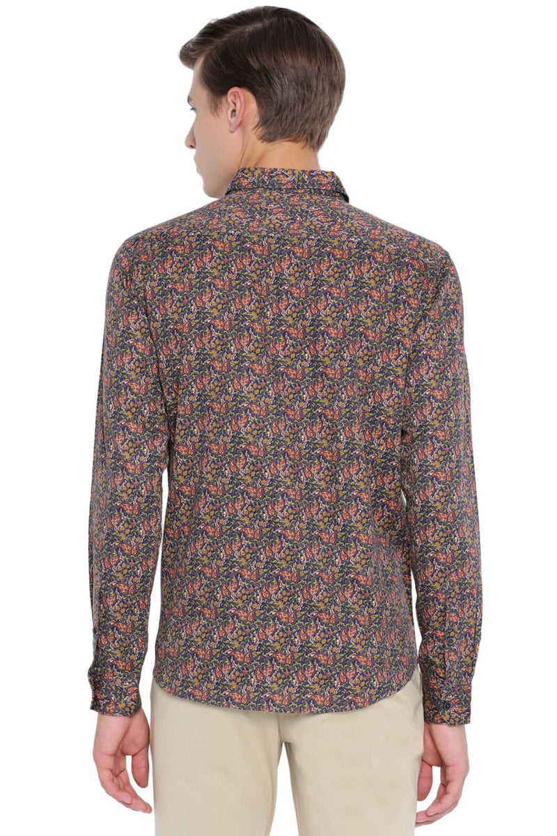 BASICS SLIM FIT PRINTED SHIRT