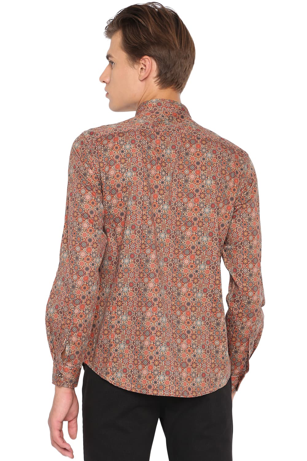 BASICS SLIM FIT PRINTED SHIRT