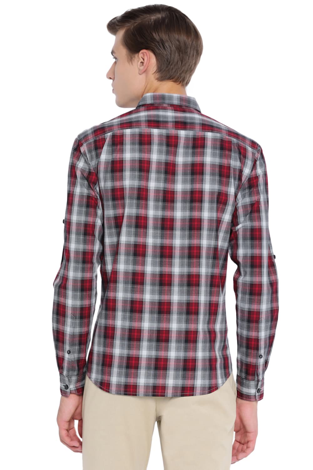 BASICS SLIM FIT CHECKS SHIRT