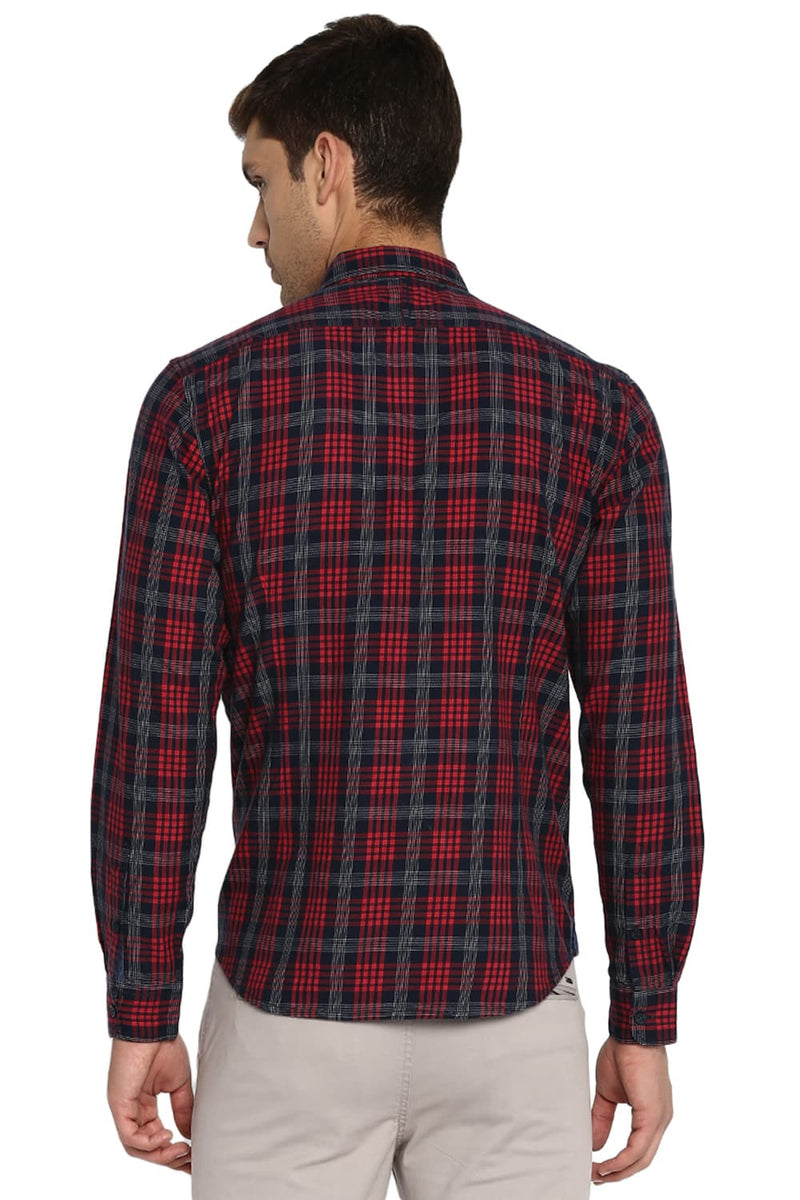 BASICS SLIM FIT CHECKS SHIRT