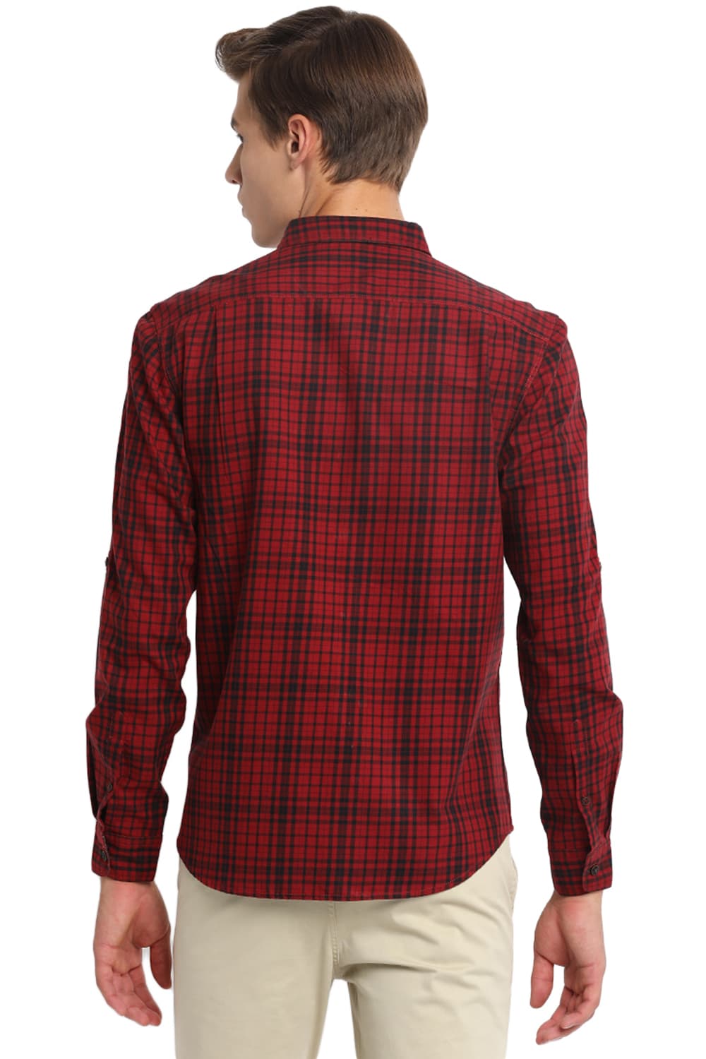 BASICS SLIM FIT CHECKS SHIRT