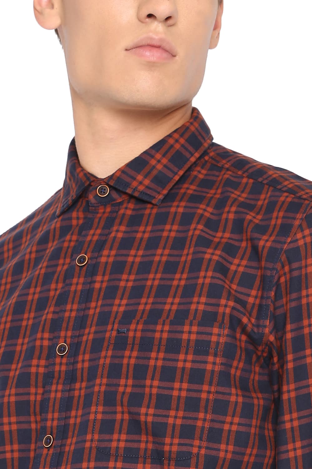 BASICS SLIM FIT CHECKS SHIRT