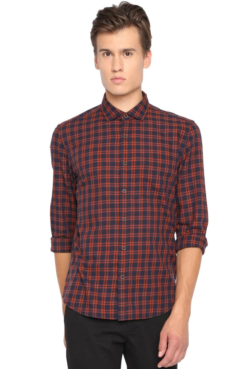 BASICS SLIM FIT CHECKS SHIRT