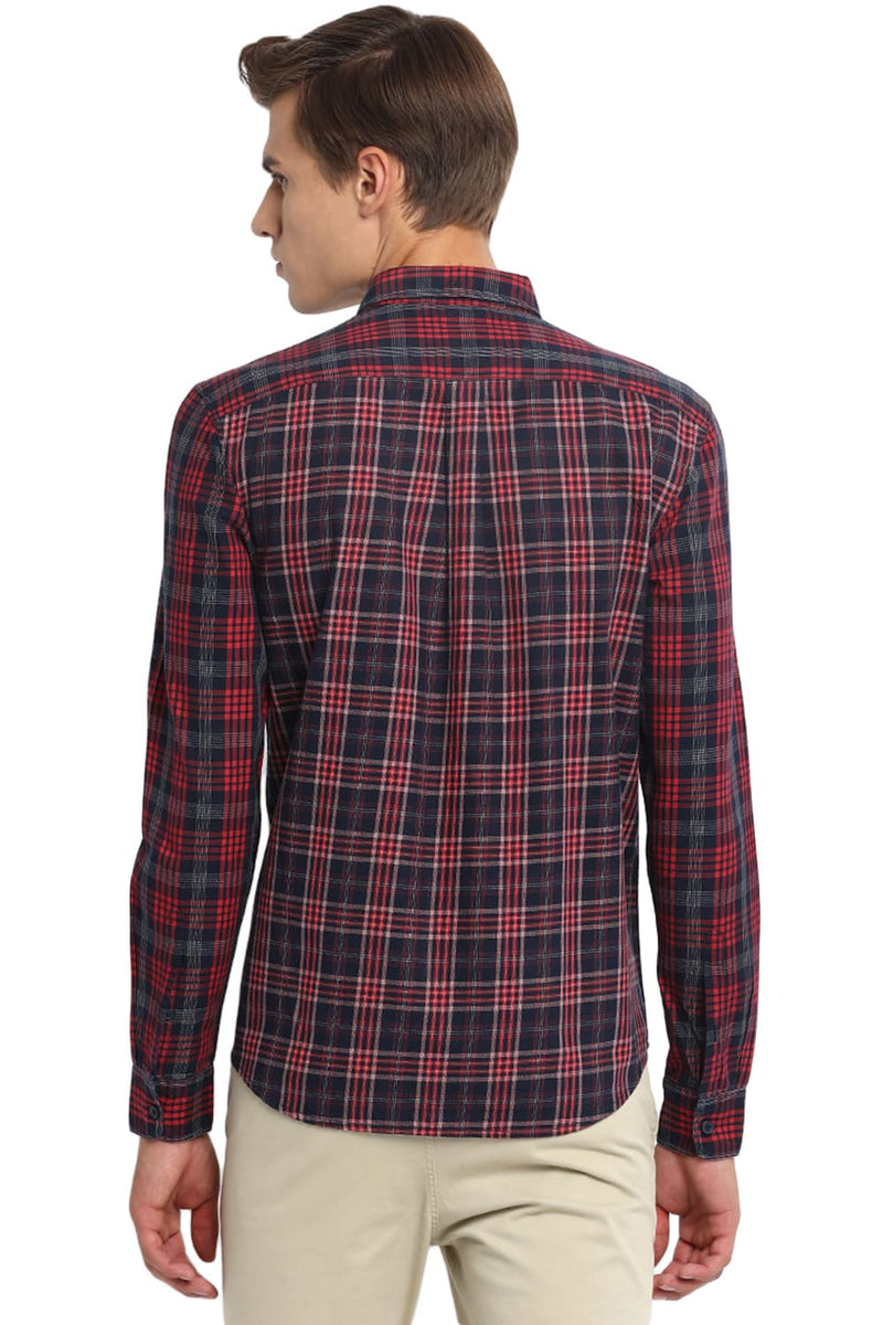 BASICS SLIM FIT MIX AND MATCH CHECKS SHIRT