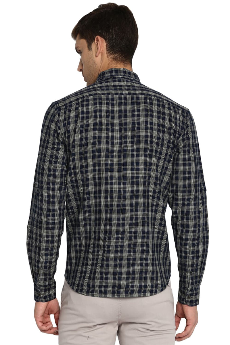 BASICS SLIM FIT CHECKS SHIRT