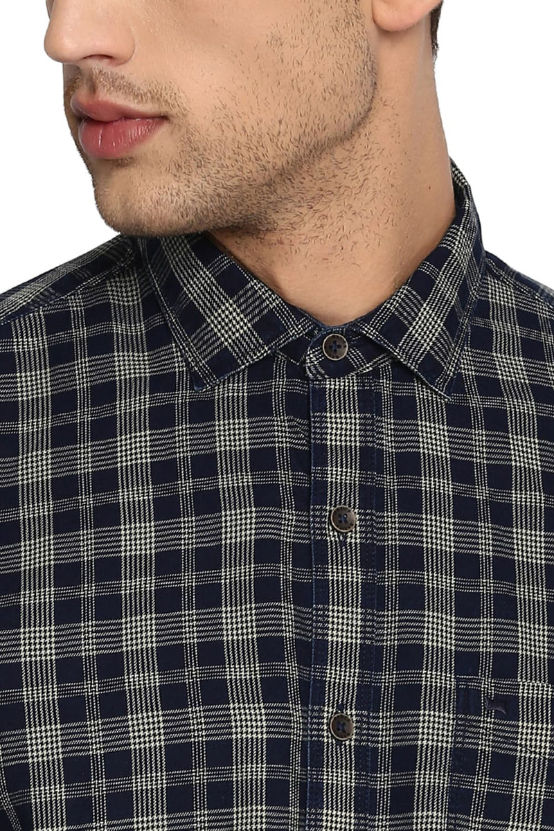 BASICS SLIM FIT CHECKS SHIRT