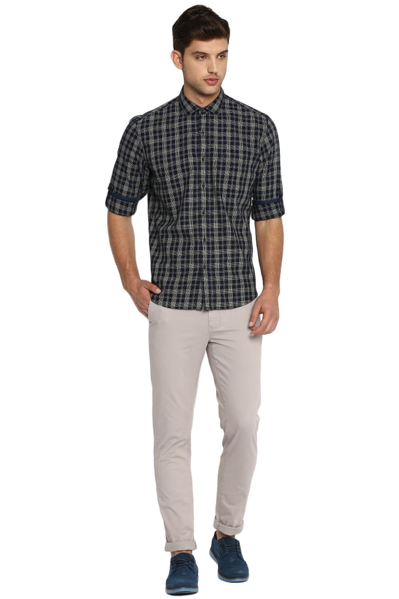 BASICS SLIM FIT CHECKS SHIRT