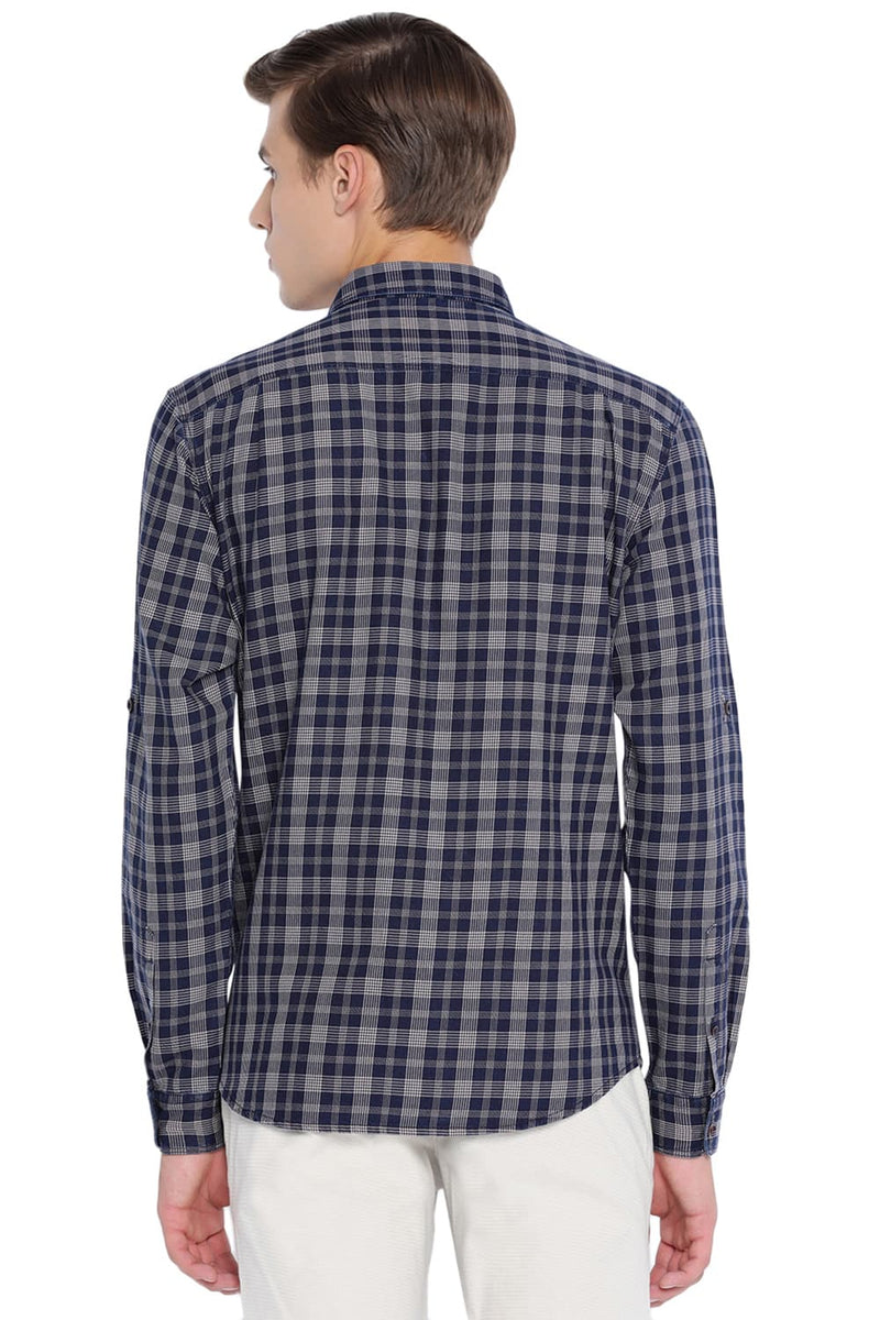 BASICS SLIM FIT CHECKS SHIRT