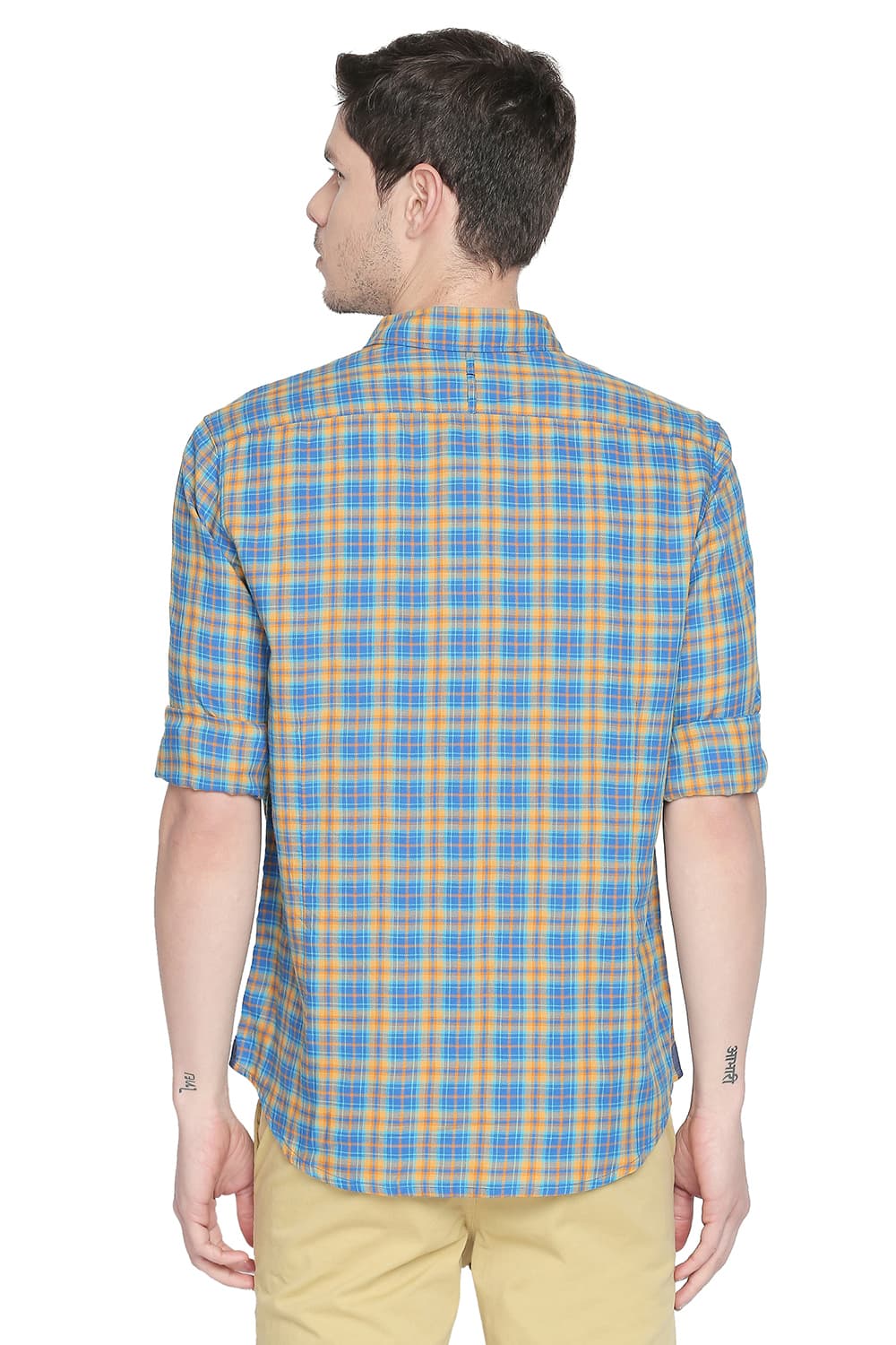 BASICS SLIM FIT CHECKS SHIRT