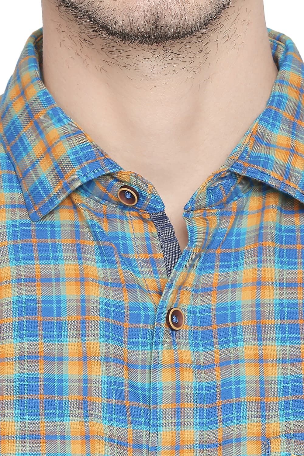 BASICS SLIM FIT CHECKS SHIRT