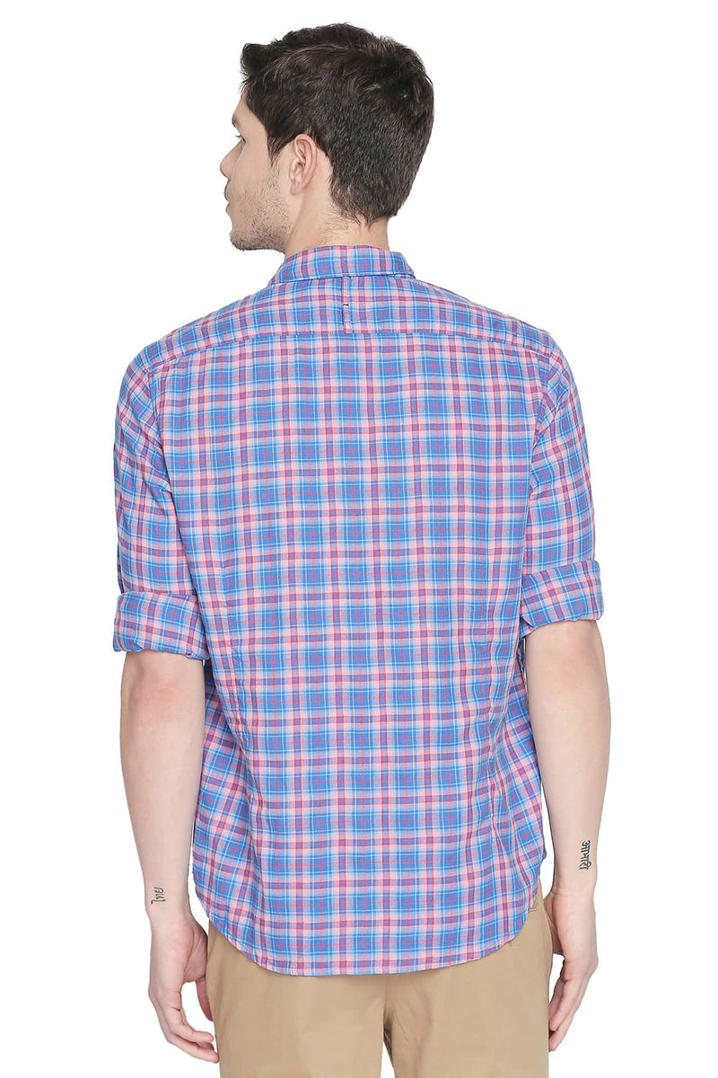 BASICS SLIM FIT CHECKS SHIRT