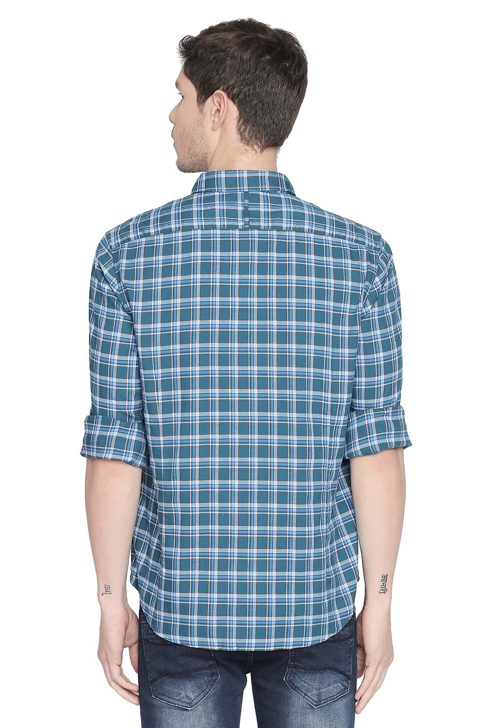 BASICS SLIM FIT CHECKS SHIRT