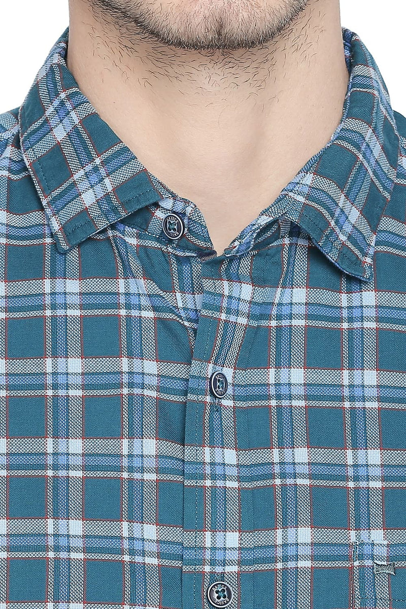 BASICS SLIM FIT CHECKS SHIRT