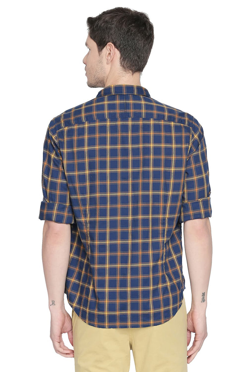 BASICS SLIM FIT CHECKS SHIRT