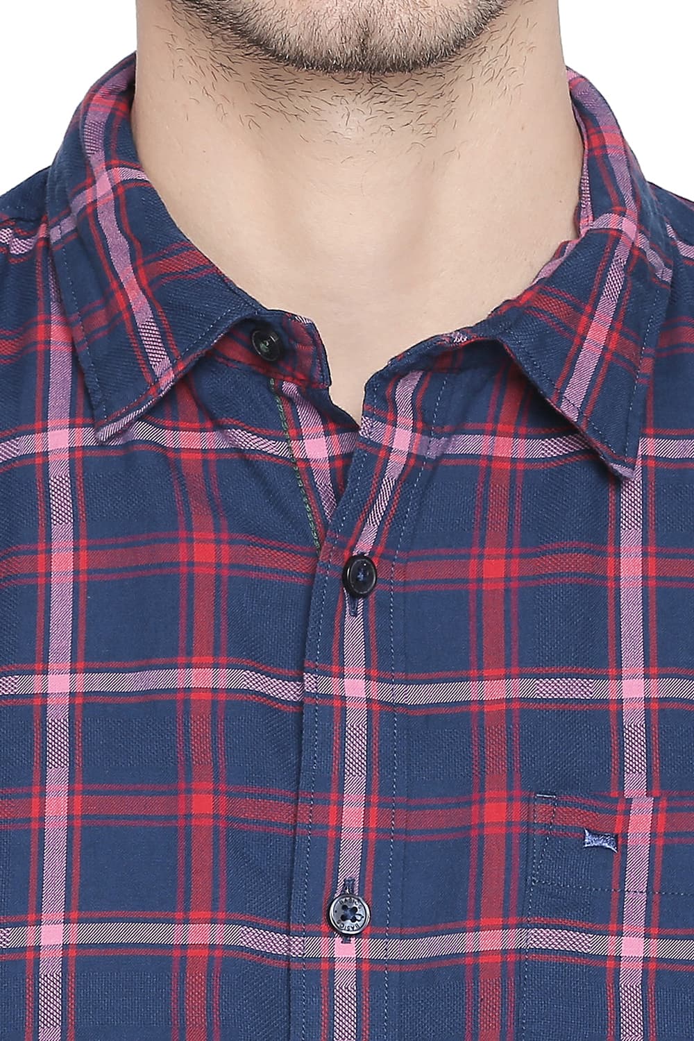 BASICS SLIM FIT CHECKS SHIRT