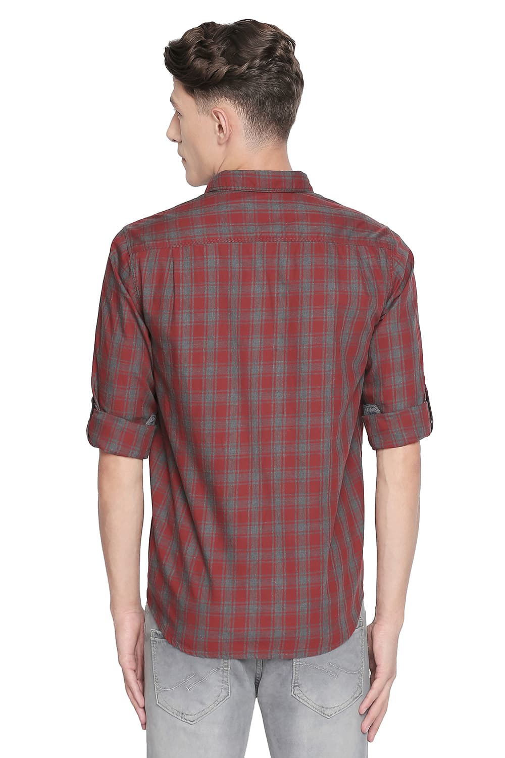 BASICS SLIM FIT CHECKS SHIRT