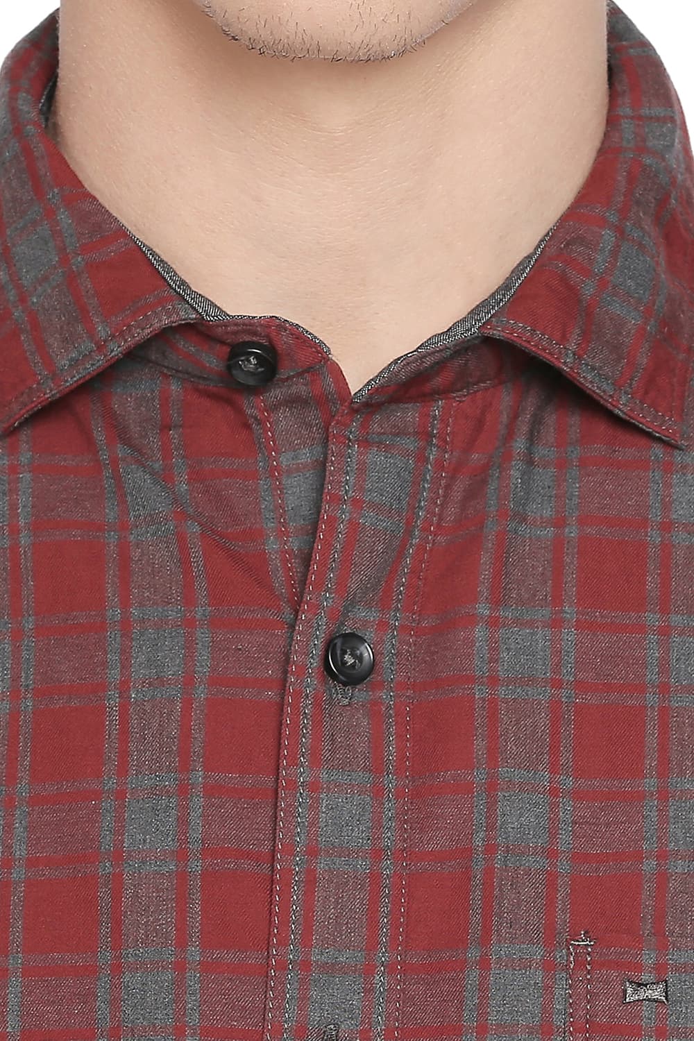 BASICS SLIM FIT CHECKS SHIRT