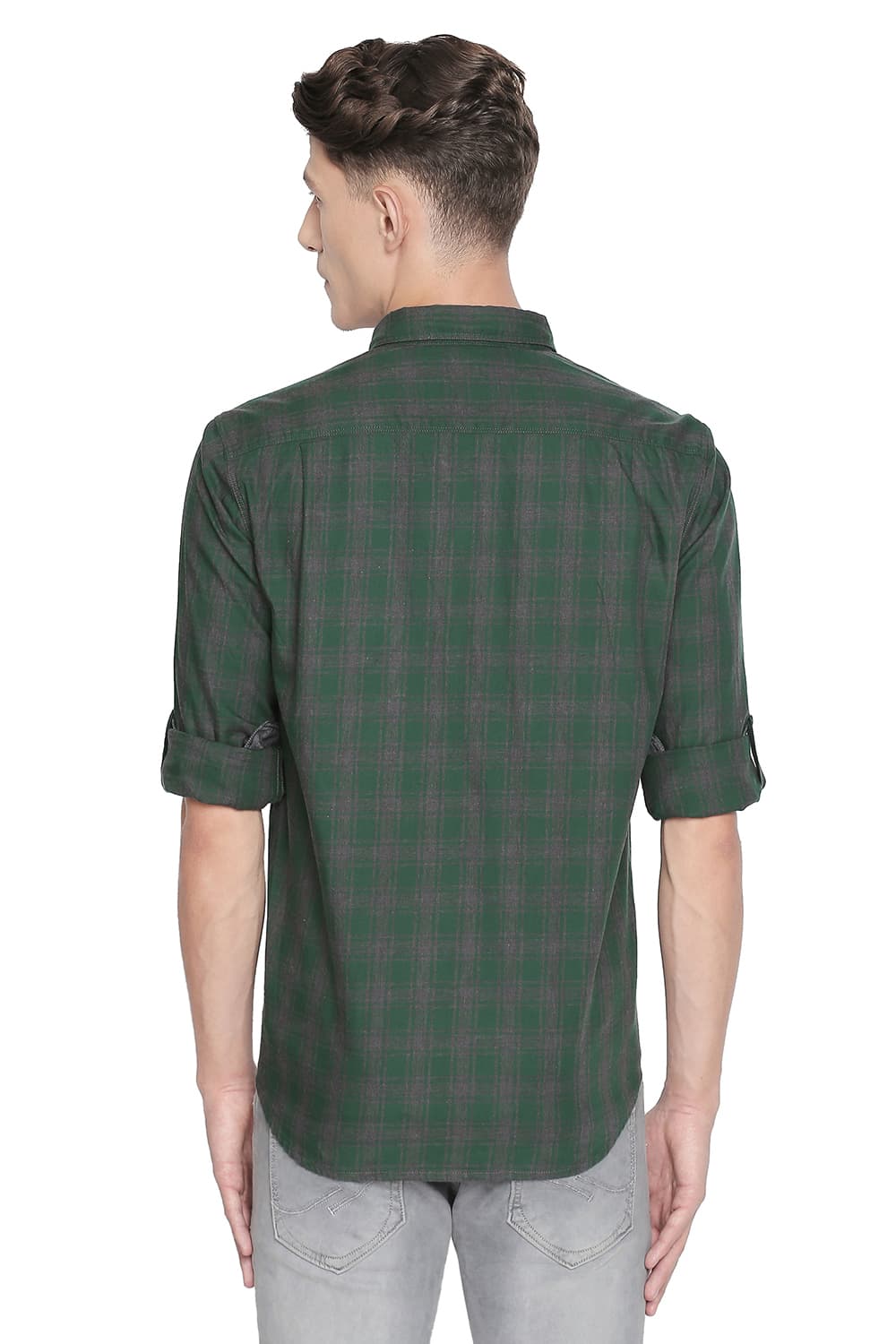 BASICS SLIM FIT CHECKS SHIRT