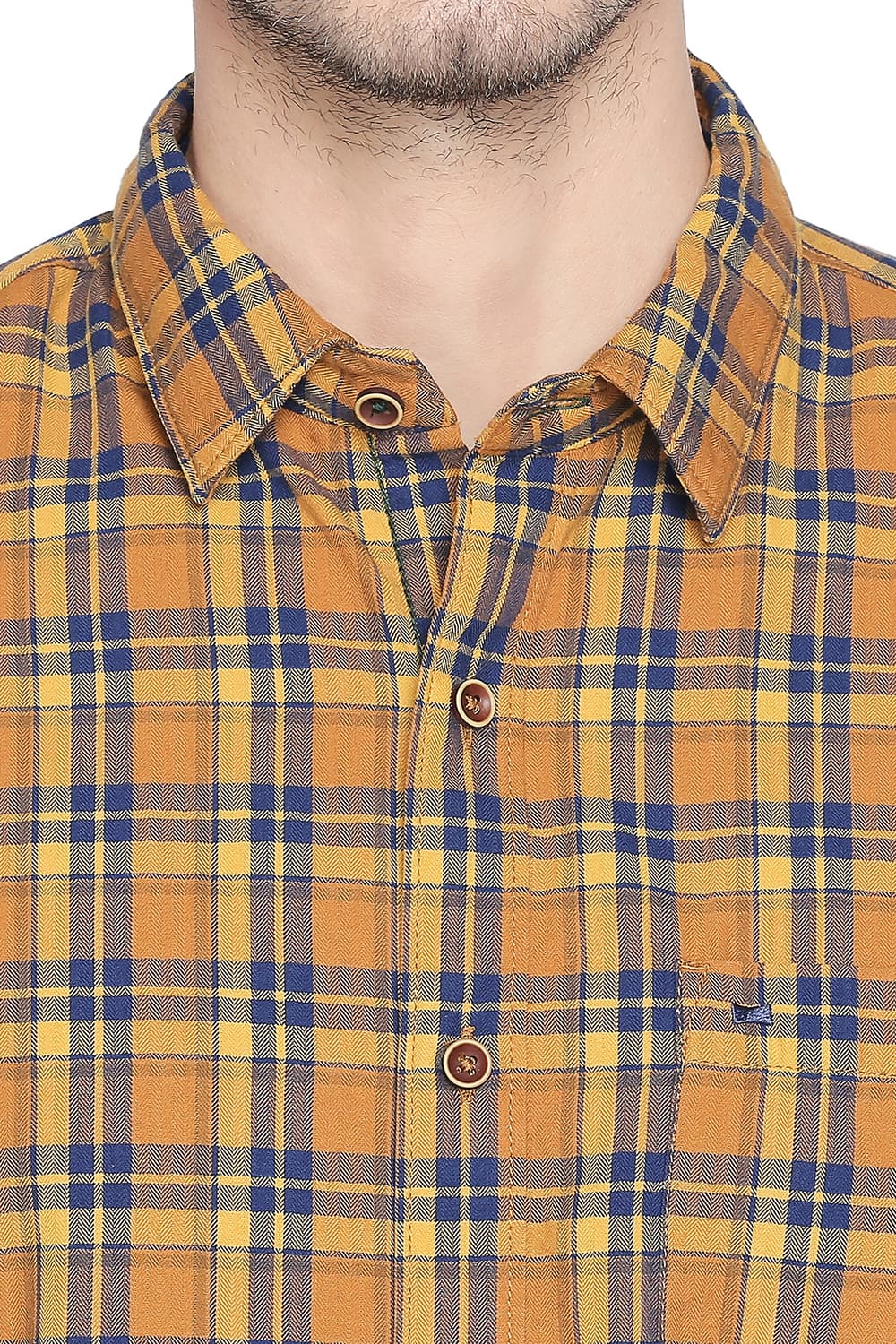 BASICS SLIM FIT CHECKS SHIRT