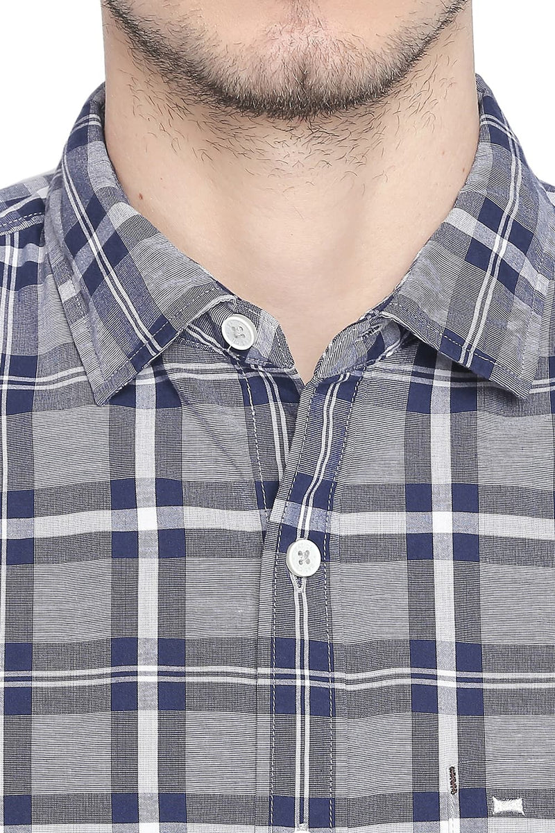 BASICS SLIM FIT CHECKS SHIRT