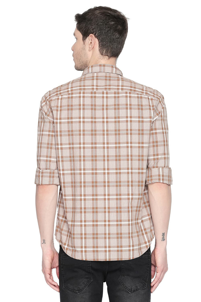 BASICS SLIM FIT CHECKS SHIRT