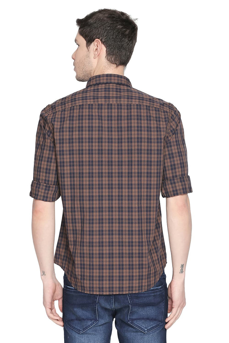 BASICS SLIM FIT CHECKS SHIRT