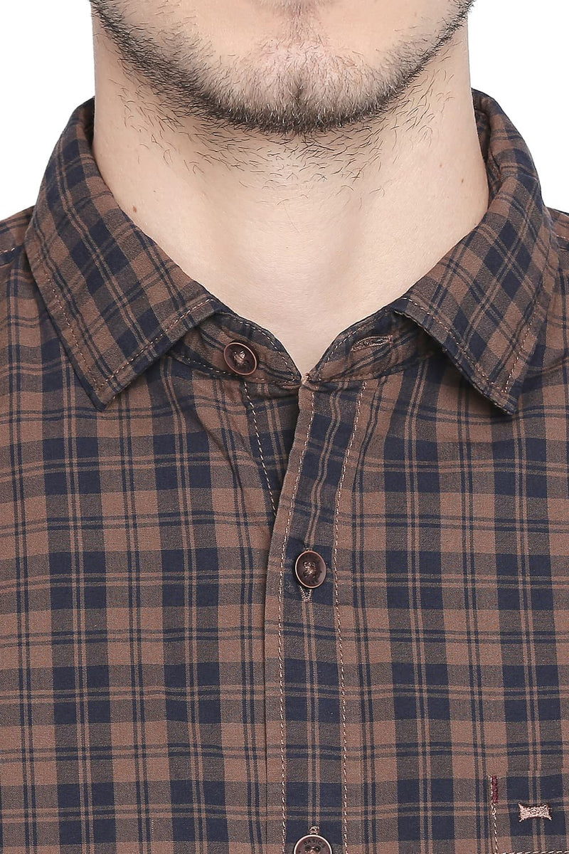 BASICS SLIM FIT CHECKS SHIRT