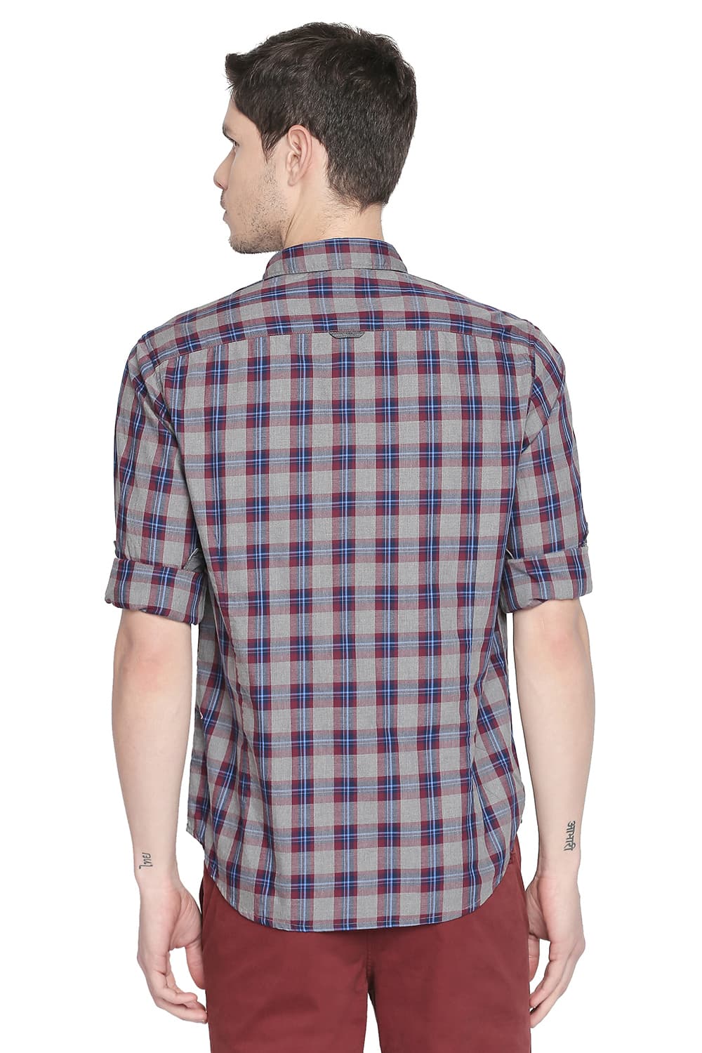 BASICS SLIM FIT CHECKS SHIRT