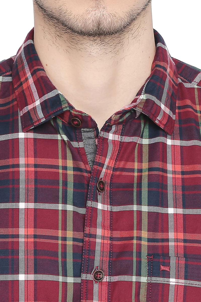 BASICS SLIM FIT CHECKS SHIRT