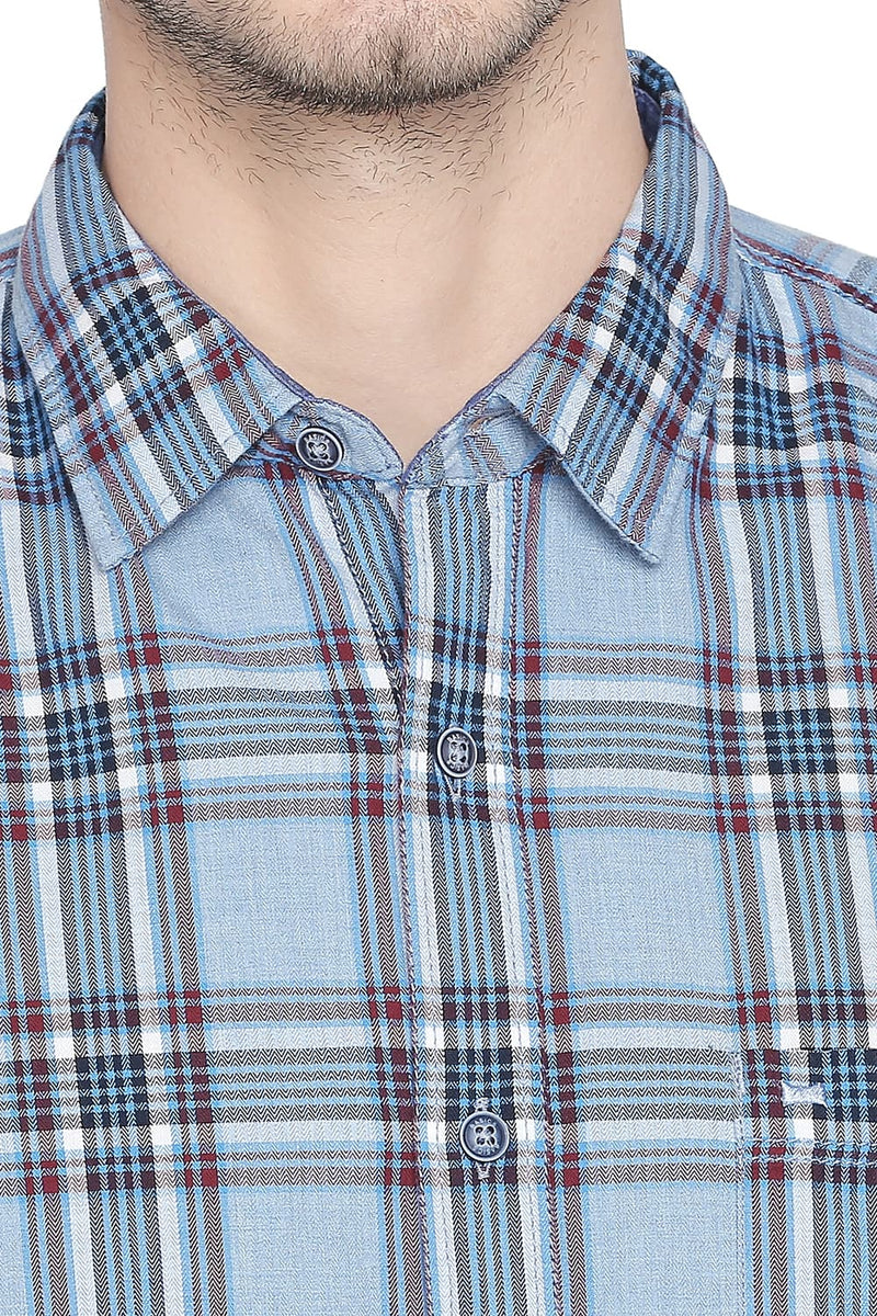 BASICS SLIM FIT CHECKS SHIRT