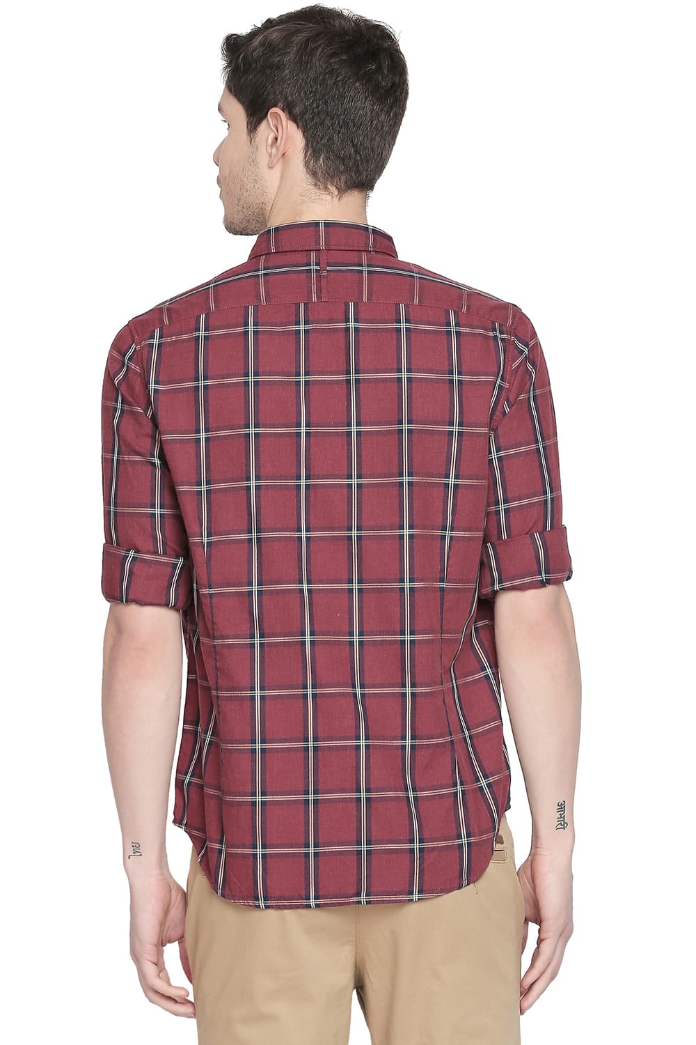 BASICS SLIM FIT CHECKS SHIRT