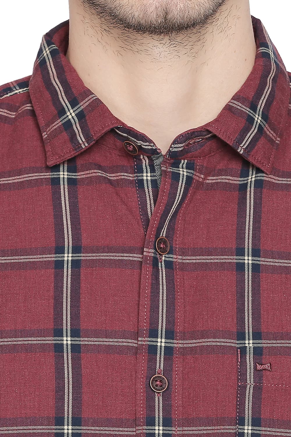 BASICS SLIM FIT CHECKS SHIRT