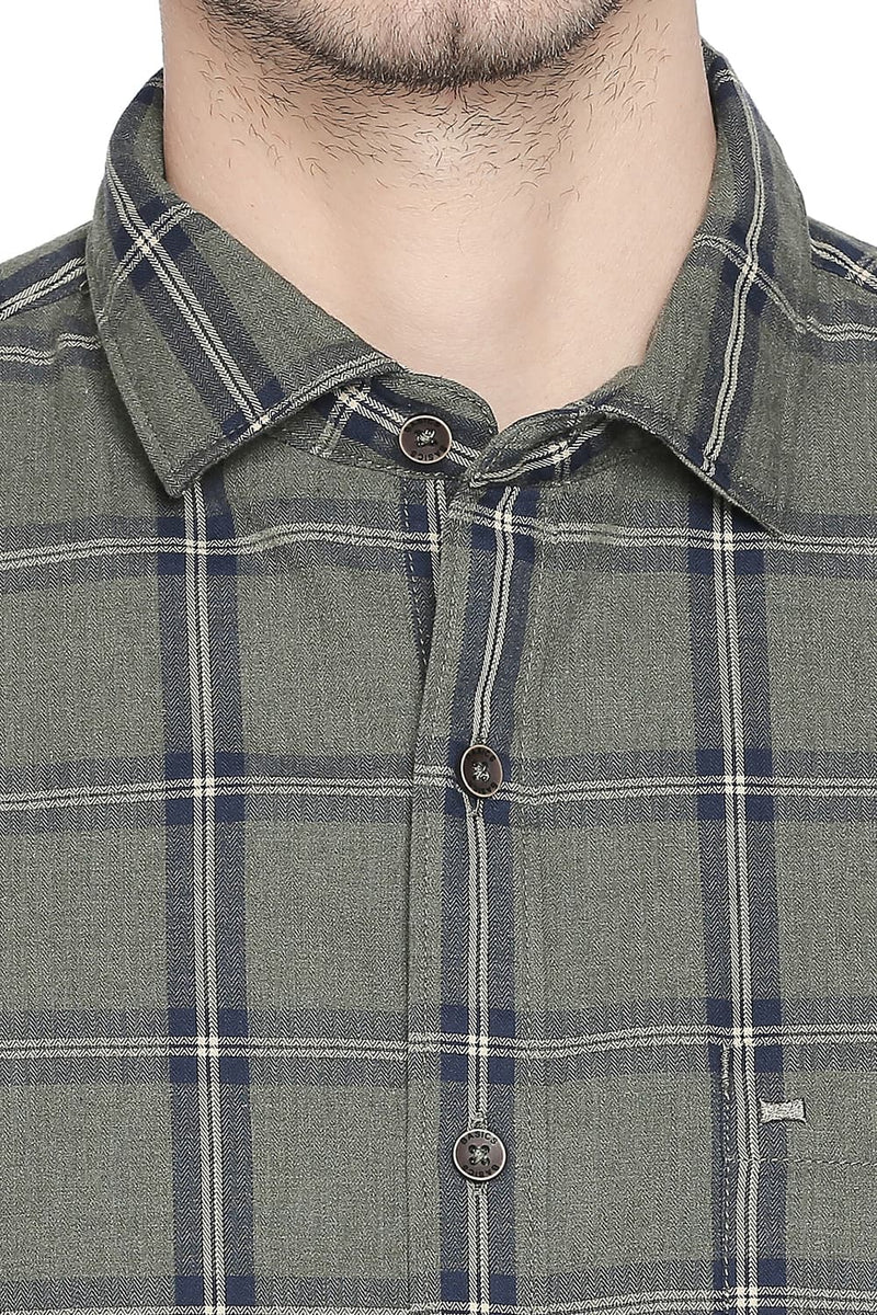 BASICS SLIM FIT CHECKS SHIRT